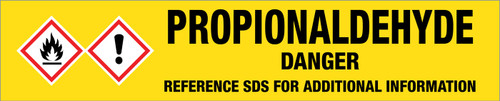 Propionaldehyde [CAS# 123-38-6] - GHS Pipe Marking Label