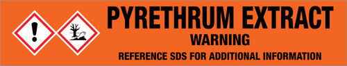 Pyrethrum Extract [CAS# 8003-34-7] - GHS Pipe Marking Label