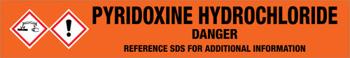 Pyridoxine Hydrochloride [CAS# 58-56-0] - GHS Pipe Marking Label
