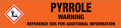 Pyrrole [CAS# 109-97-7] - GHS Pipe Marking Label
