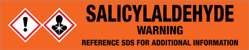 Salicylaldehyde [CAS# 90-02-8] - GHS Pipe Marking Label