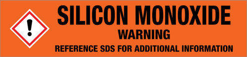 Silicon Monoxide [CAS# 10097-28-6] - GHS Pipe Marking Label