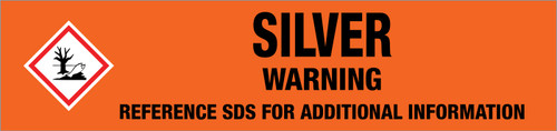 Silver [CAS# 7440-22-4] - GHS Pipe Marking Label