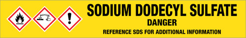 Sodium Dodecyl Sulfate [CAS# 151-21-3] - GHS Pipe Marking Label