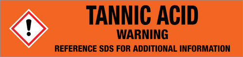 Tannic Acid [CAS# 1401-55-4] - GHS Pipe Marking Label