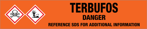 Terbufos [CAS# 13071-79-9] - GHS Pipe Marking Label