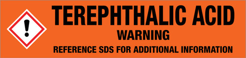 Terephthalic Acid [CAS# 100-21-0] - GHS Pipe Marking Label