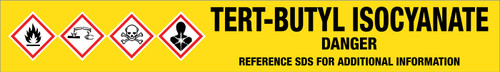 Tert-Butyl Isocyanate [CAS# 1609-86-5] - GHS Pipe Marking Label