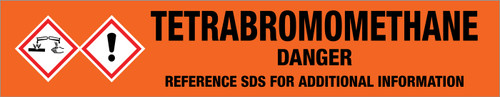 Tetrabromomethane [CAS# 558-13-4] - GHS Pipe Marking Label