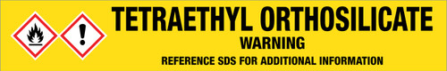 Tetraethyl Orthosilicate [CAS# 78-10-4] - GHS Pipe Marking Label
