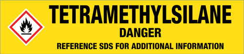 Tetramethylsilane [CAS# 75-76-3] - GHS Pipe Marking Label