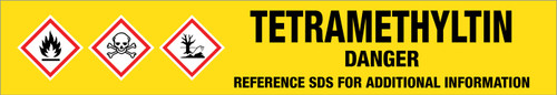 Tetramethyltin [CAS# 594-27-4] - GHS Pipe Marking Label