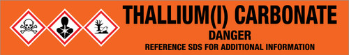 Thallium(I) Carbonate [CAS# 6533-73-9] - GHS Pipe Marking Label