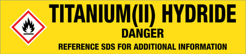 Titanium(Ii) Hydride [CAS# 7704-98-5] - GHS Pipe Marking Label