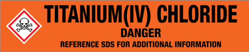 Titanium(Iv) Chloride [CAS# 7550-45-0] - GHS Pipe Marking Label