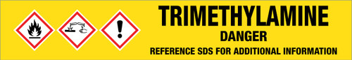 Trimethylamine [CAS# 75-50-3] - GHS Pipe Marking Label