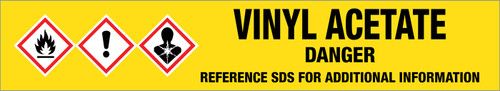 Vinyl Acetate [CAS# 108-05-4] - GHS Pipe Marking Label