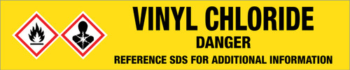 Vinyl Chloride [CAS# 75-01-4] - GHS Pipe Marking Label