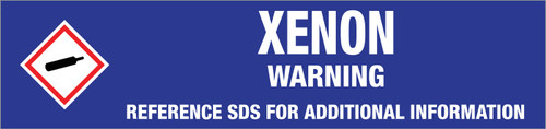 Xenon [CAS# 7440-63-3] - GHS Pipe Marking Label