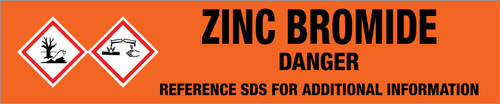 Zinc Bromide [CAS# 7699-45-8] - GHS Pipe Marking Label
