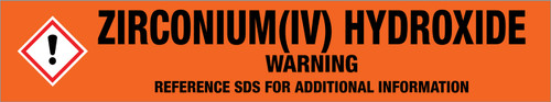 Zirconium(Iv) Hydroxide [CAS# 14475-63-9] - GHS Pipe Marking Label
