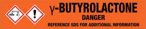 Œ≥-Butyrolactone [CAS# 96-48-0] - GHS Pipe Marking Label