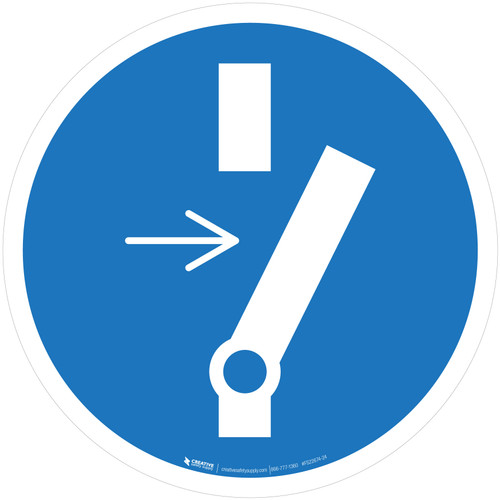 Disconnect Before Maintenance or Repair Mandatory - ISO Floor Sign