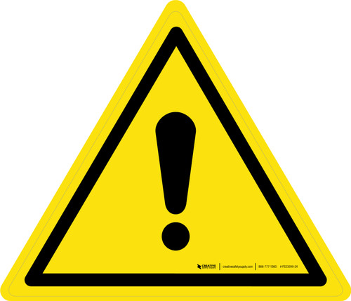 General Warning - ISO Floor Sign