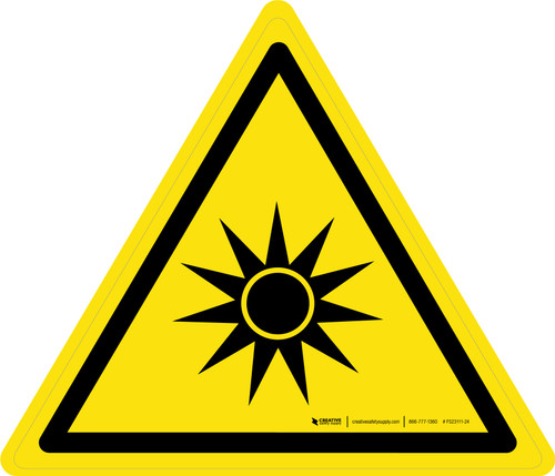 Optical Radiation Warning - ISO Floor Sign