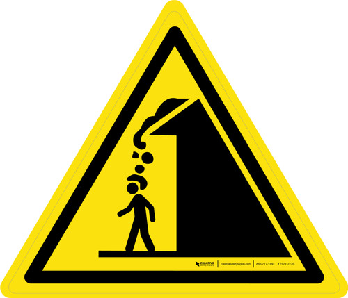 Roof Avalanche Warning - ISO Floor Sign