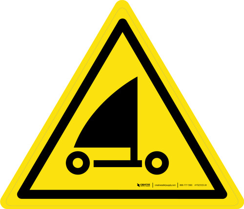 Sand Yachting Warning - ISO Floor Sign