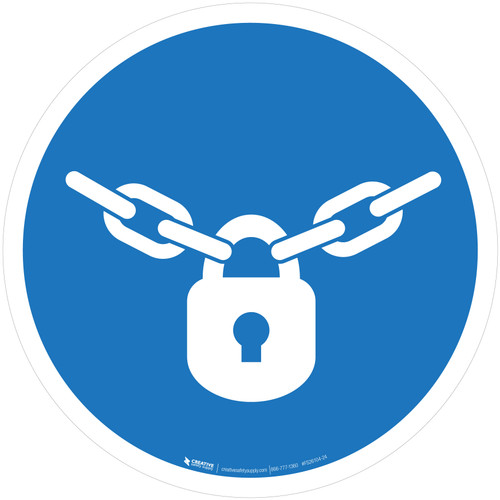 Keep Locked Mandatory - ISO Floor Sign