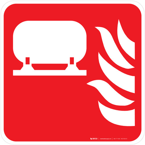 Fixed Fire Extinguisher Installation Fire Safety - ISO Floor Sign