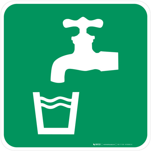 Drinking Water Safe Condition - ISO Floor Sign