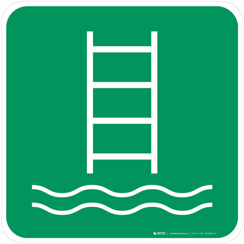 Embarkation Ladder Safe Condition - ISO Floor Sign