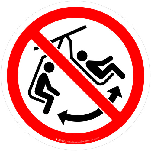 Do Not Swing Chair Prohibition - ISO Floor Sign