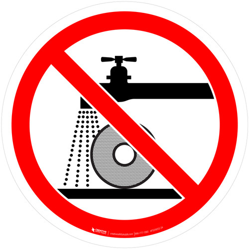 Do Not Use for Wet Grinding Prohibition - ISO Floor Sign