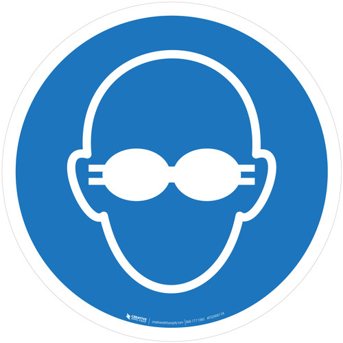 Opaque Eye Protection Mandatory - ISO Floor Sign