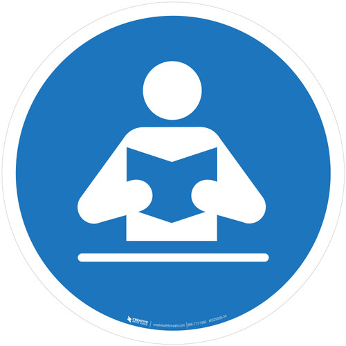 Refer to Instruction Manual Mandatory - ISO Floor Sign