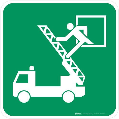 Rescue Window Safe Condition - ISO Floor Sign