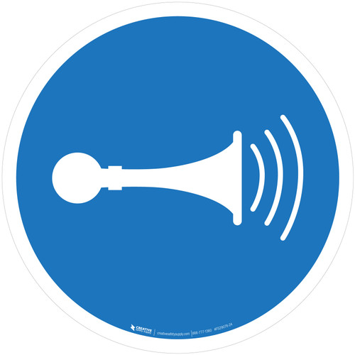 Sound Horn Mandatory - ISO Floor Sign