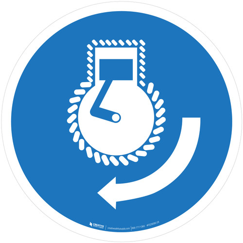 Start Engine in Launch Sequence Mandatory - ISO Floor Sign