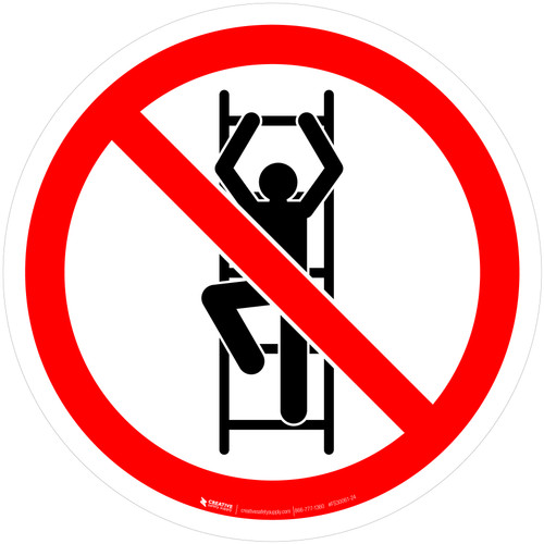 No Climbing Prohibition - ISO Floor Sign