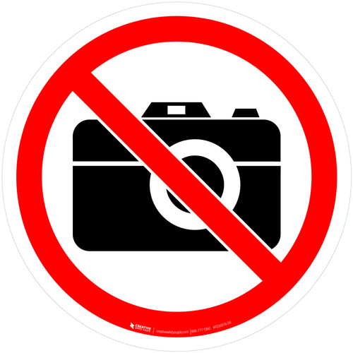 No Photography Prohibition - ISO Floor Sign