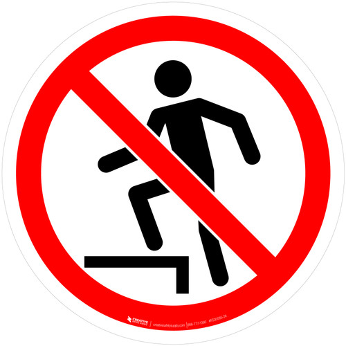No Stepping on Surface Prohibition - ISO Floor Sign