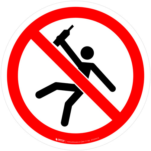Not for People in the State of Intoxication Prohibition - ISO Floor Sign