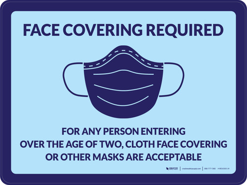 Face Covering Required Wall Sign