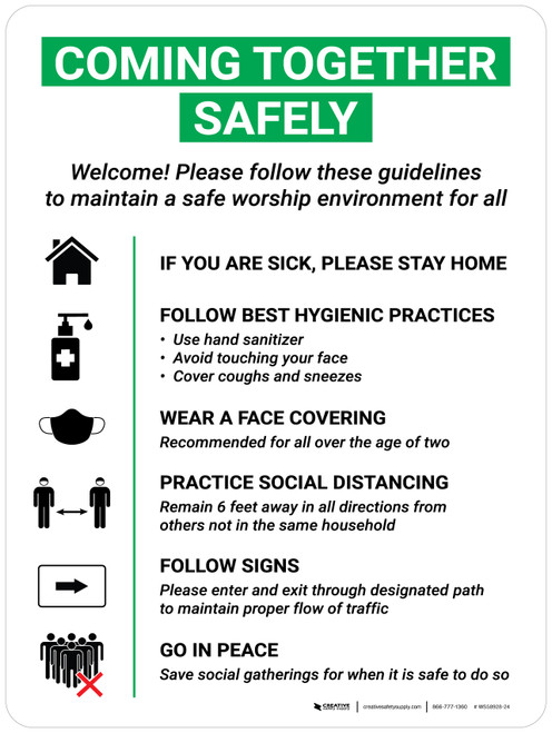 Coming Together Safely V2 - Wall Sign