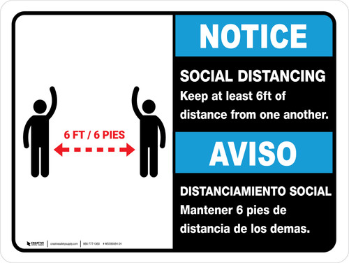 Limited Capacity: Maintain Social Distancing While Shopping Yellow Portrait - Wall Sign