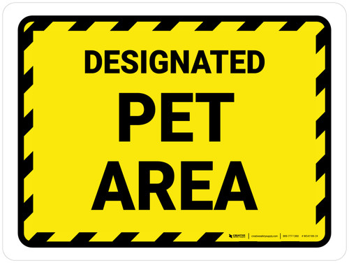 Designated Pet Area Landscape - Wall Sign